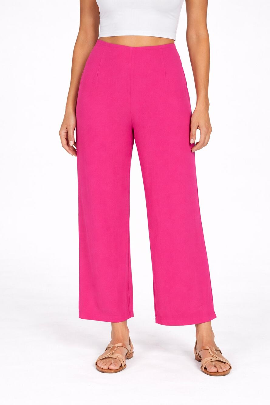 Flynn Skye Pink High Rise Crepe Pants Womens Size Medium New Trouser
